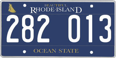 RI license plate 282013