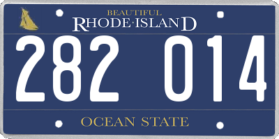 RI license plate 282014