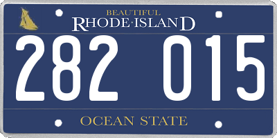 RI license plate 282015