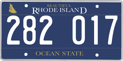 RI license plate 282017