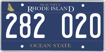 RI license plate 282020