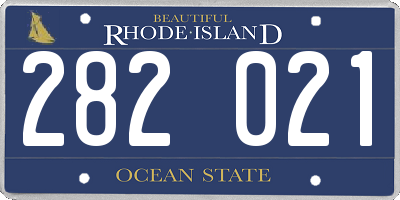 RI license plate 282021