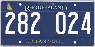 RI license plate 282024