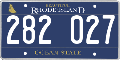 RI license plate 282027