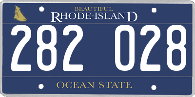 RI license plate 282028