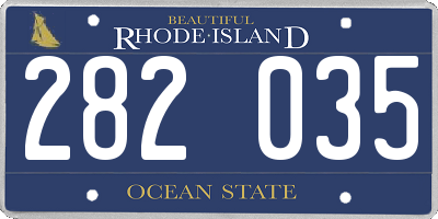 RI license plate 282035