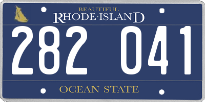 RI license plate 282041