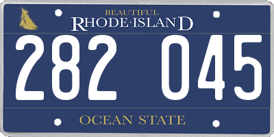 RI license plate 282045