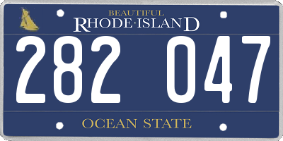RI license plate 282047