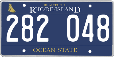 RI license plate 282048