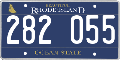 RI license plate 282055