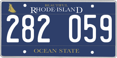 RI license plate 282059