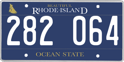 RI license plate 282064