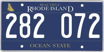 RI license plate 282072