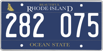 RI license plate 282075