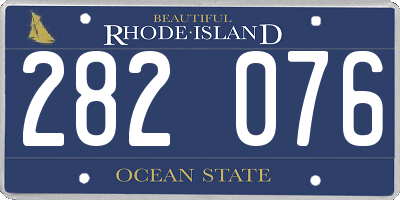 RI license plate 282076