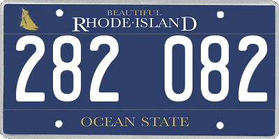 RI license plate 282082