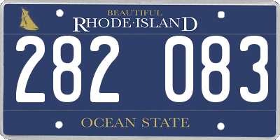 RI license plate 282083