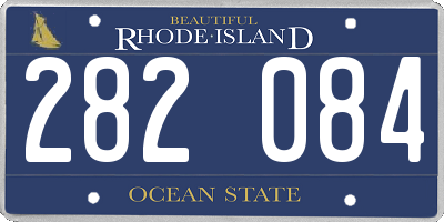 RI license plate 282084
