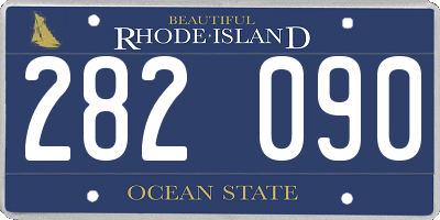 RI license plate 282090