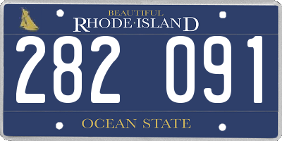 RI license plate 282091