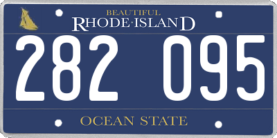 RI license plate 282095