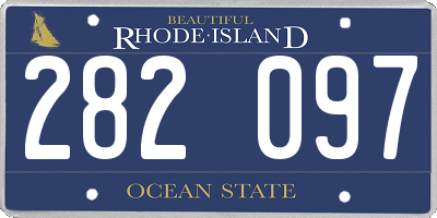 RI license plate 282097