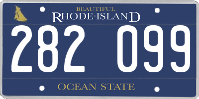 RI license plate 282099