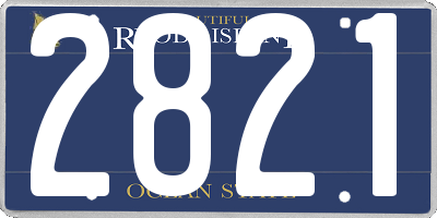 RI license plate 2821