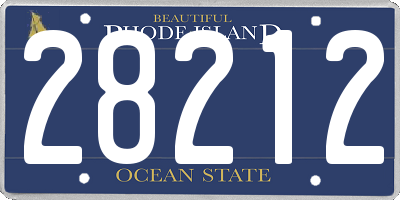 RI license plate 28212