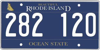 RI license plate 282120