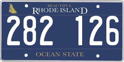 RI license plate 282126