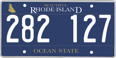 RI license plate 282127