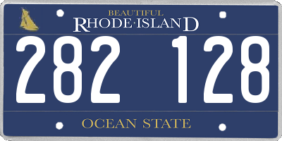 RI license plate 282128
