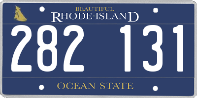 RI license plate 282131