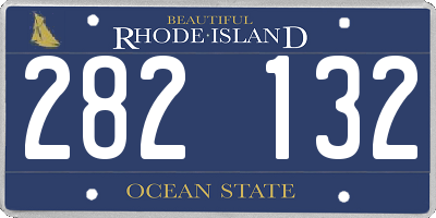 RI license plate 282132