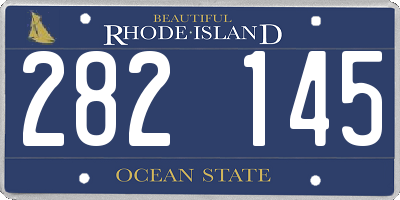 RI license plate 282145