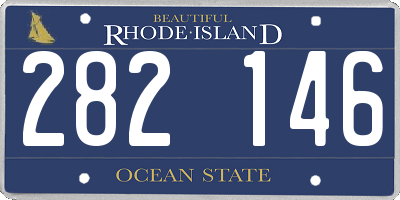 RI license plate 282146