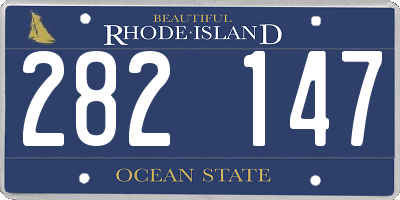 RI license plate 282147