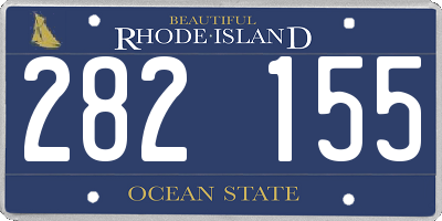 RI license plate 282155