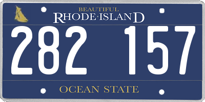 RI license plate 282157