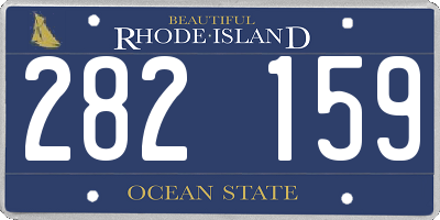 RI license plate 282159