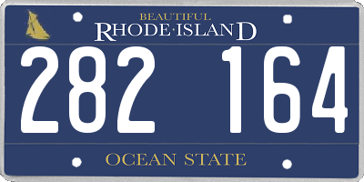 RI license plate 282164