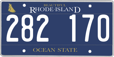 RI license plate 282170