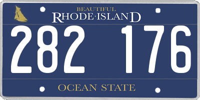 RI license plate 282176