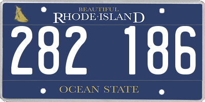 RI license plate 282186