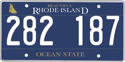 RI license plate 282187