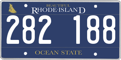 RI license plate 282188