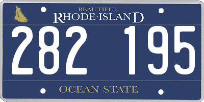 RI license plate 282195