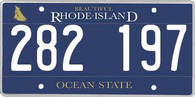 RI license plate 282197